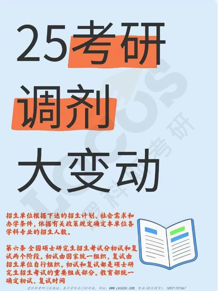 逻科斯考研：25考研调剂大变动